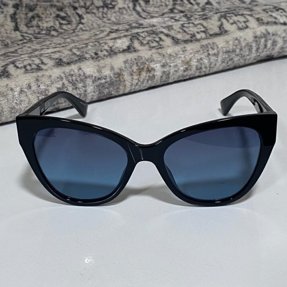 NEW MOSCHINO Sunglasses Black Cat Eye Sunglasses with GOLD detail